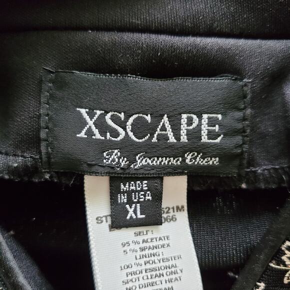 Xscape by Joanna Chen Paisley Sparkle Mandarin Collar Jacket XL - Picture 6 of 7